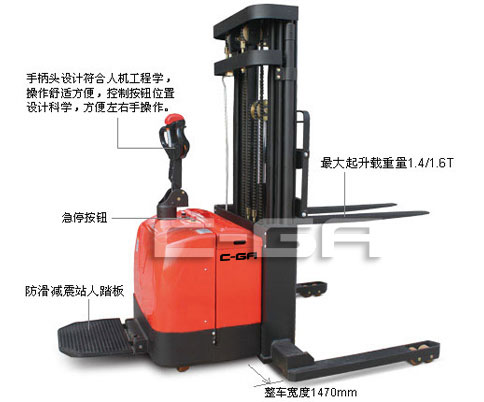 寬支腿全電動(dòng)堆高車(chē)